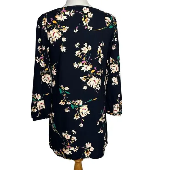 Lulus Herbaceous Babe Navy Floral Print Shift Dress Sz S NWT - Picture 3 of 9